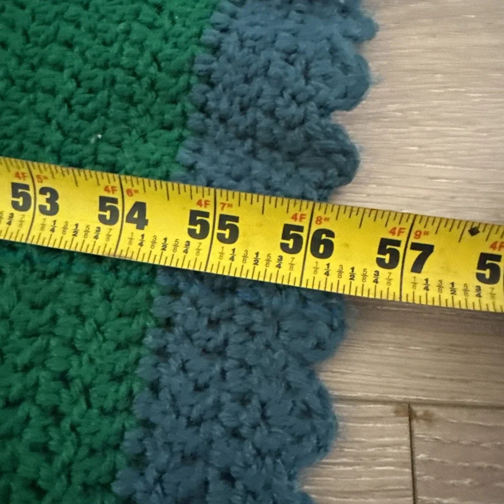Vtg Vintage Handmade Crochet Afghan Throw Granny Blanket 56.5